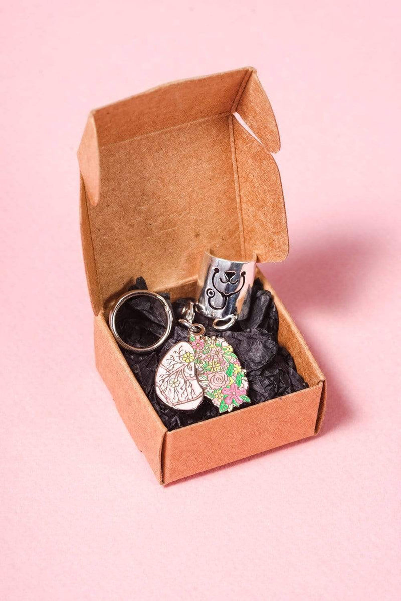 Pill Box Keychain Babys Breath Pill Box Tiny Pill Box Pill 