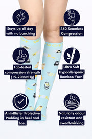 Cool Cats Bamboo Compression Socks