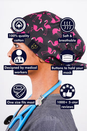 Flamingos Scrub Cap