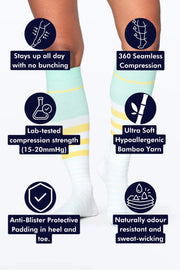 Merryl Stripe Bamboo Compression Socks