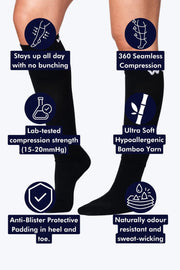 Black Bamboo Compression Socks