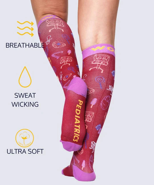 No more soggy socks! We’ve got airy, moisture-wicking fabric to keep your feet dry all shift long.