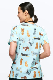 Down Under Dogs Women's 3-Pocket Scrub Top