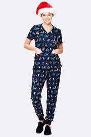 Christmas Chaos - Women's Scrub Top