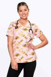 Under the Sea Women's 3-Pocket Scrub Top