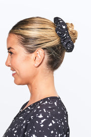 Black & White Confetti Scrunchie