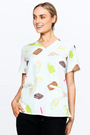 Aussie Treats Women's 3-Pocket Scrub Top