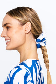 Blue-tiful Blooms Scrunchie