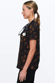 Haunted Hospital Women's 3-Pocket Scrub Top