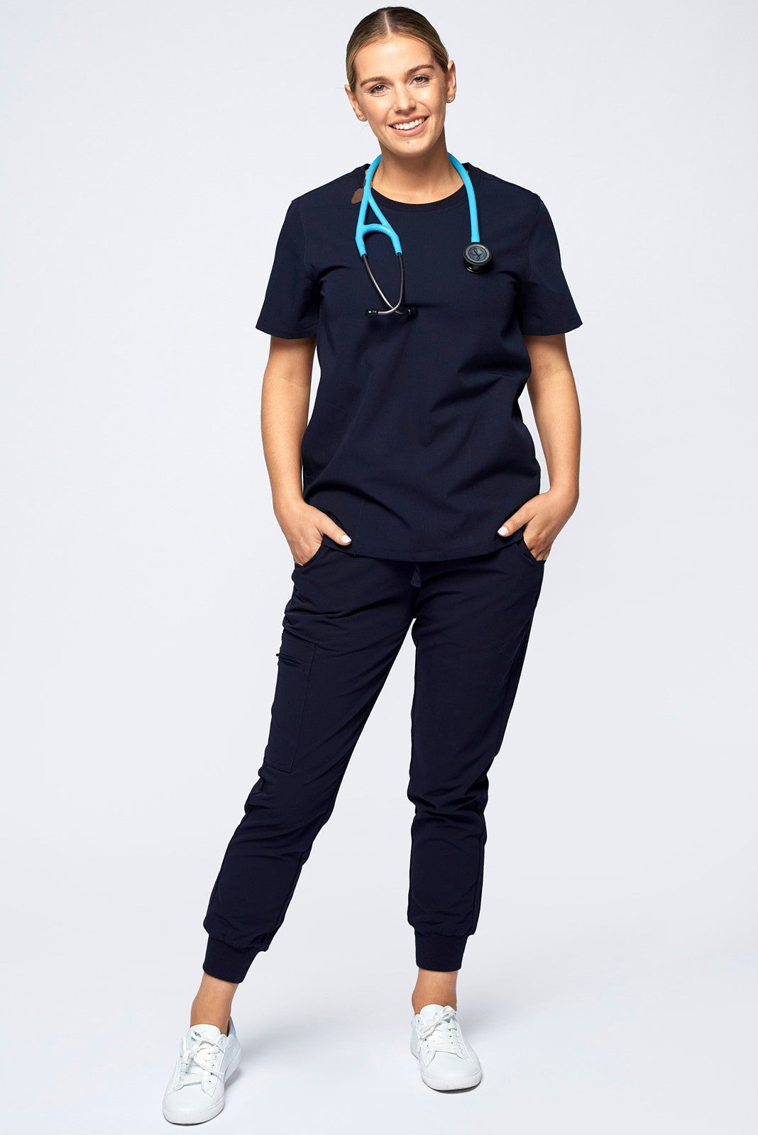 Women s Crew Neck Scrub Top Dr. Woof Apparel